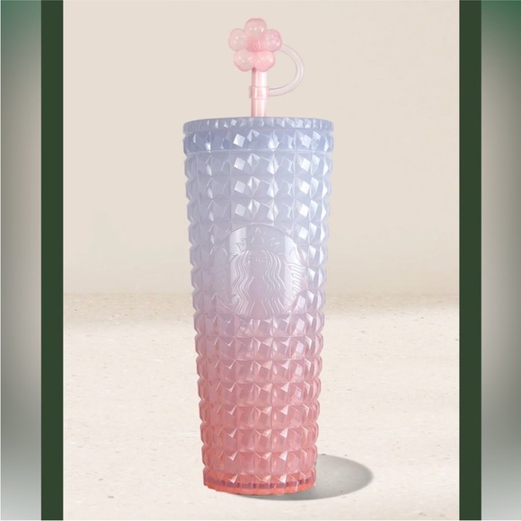 Starbucks Other - Starbucks Cherry Blossom Jelly Tumbler with Flower Straw, new